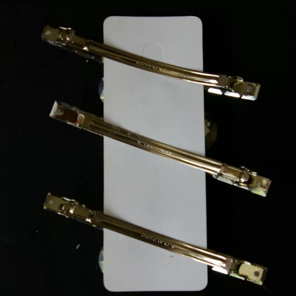 3 Butterfly Barrettes Plastic Rhinestones 4" - Picture 5 of 8